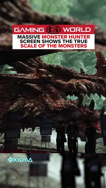 Monster Hunter had a HUGE screen to show the scale of the monsters in-game #gami