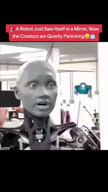 ​​An AI robot just looked into a mirror for the first time - It's reaction raise