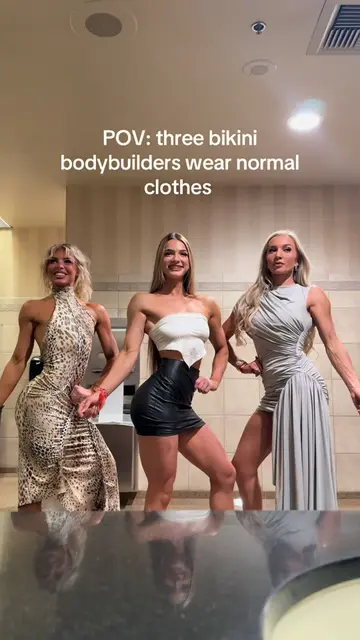 We’re just girls 🤪 #bodybuilding #ifbbproleague #bikinibodybuilding #fitcheck #