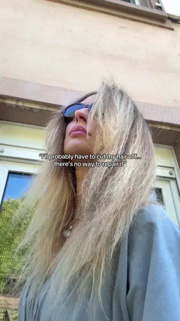 My hair transformation 💛 #hairrepair #hairtransformation #haircareroutine #heal