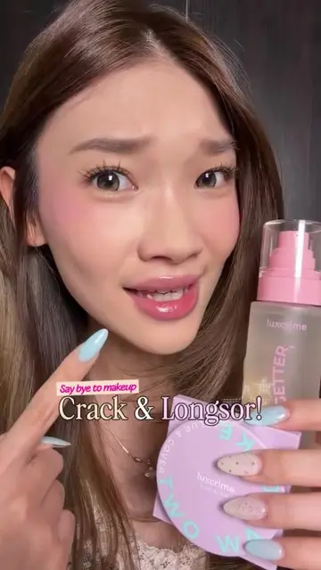 Dari bare face ➡️ full makeup tanpa drama crack & longsor ✨💗 Duo combo Luxcrime