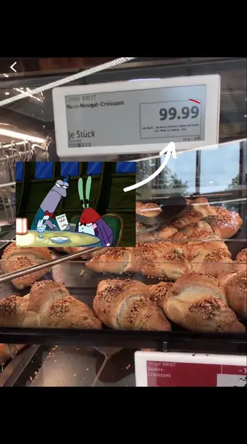Das Nuss-Nougat-Croissant gehört zum Backwarensortiment, das in Lidl-Filialen mi