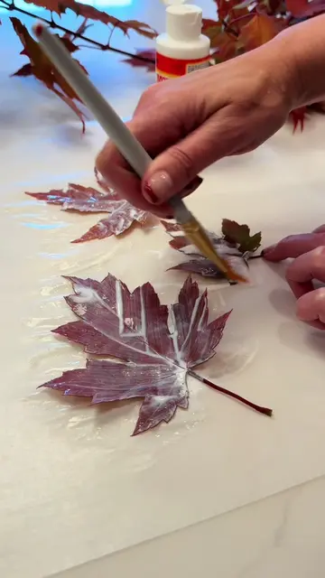 Real fall leaves are beautiful, and did you know you can preserve them with glos