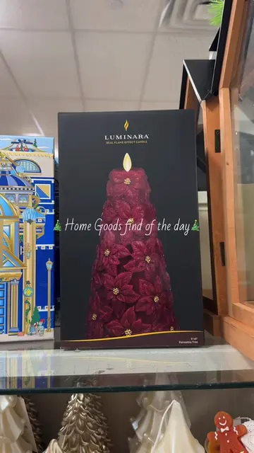 How stunning is this @luminara candles Christmas candle find @HomeGoods🎄🎄 #hom