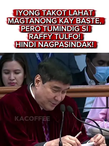 Very strong ang presence ni Baste sa impeachment trial.  Kapansin-pansin na mara