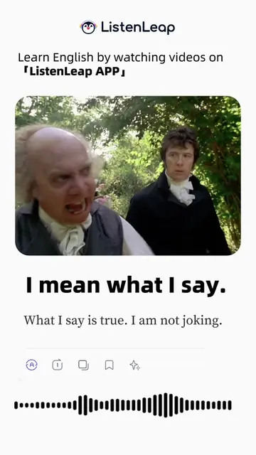 I mean what I say! #english #learnenglish #englishclass #englishlesson #studyeng