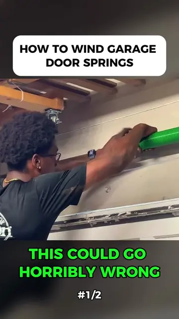 How to set tension using bars on Garage Door Torsion Springs. (1/2) #garagedoor 