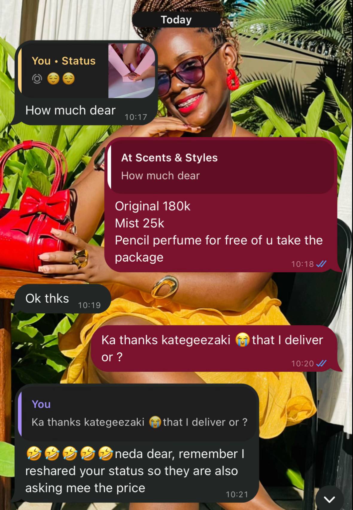 Nedda Kimala banange 😭😭😭#tiktokclients #theefragrancehouse #luxuryscreamingsc