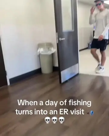 He got a bite 💀 (🎥:@Holly Johnson) #fail #fishing 