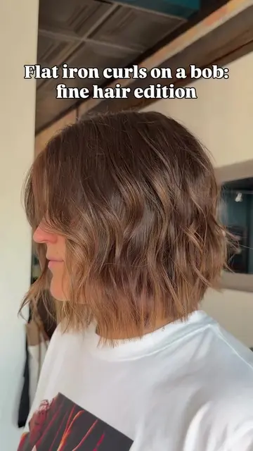 Fine-hair girlies, this one is for you! Similar to how I did flat iron curls on 