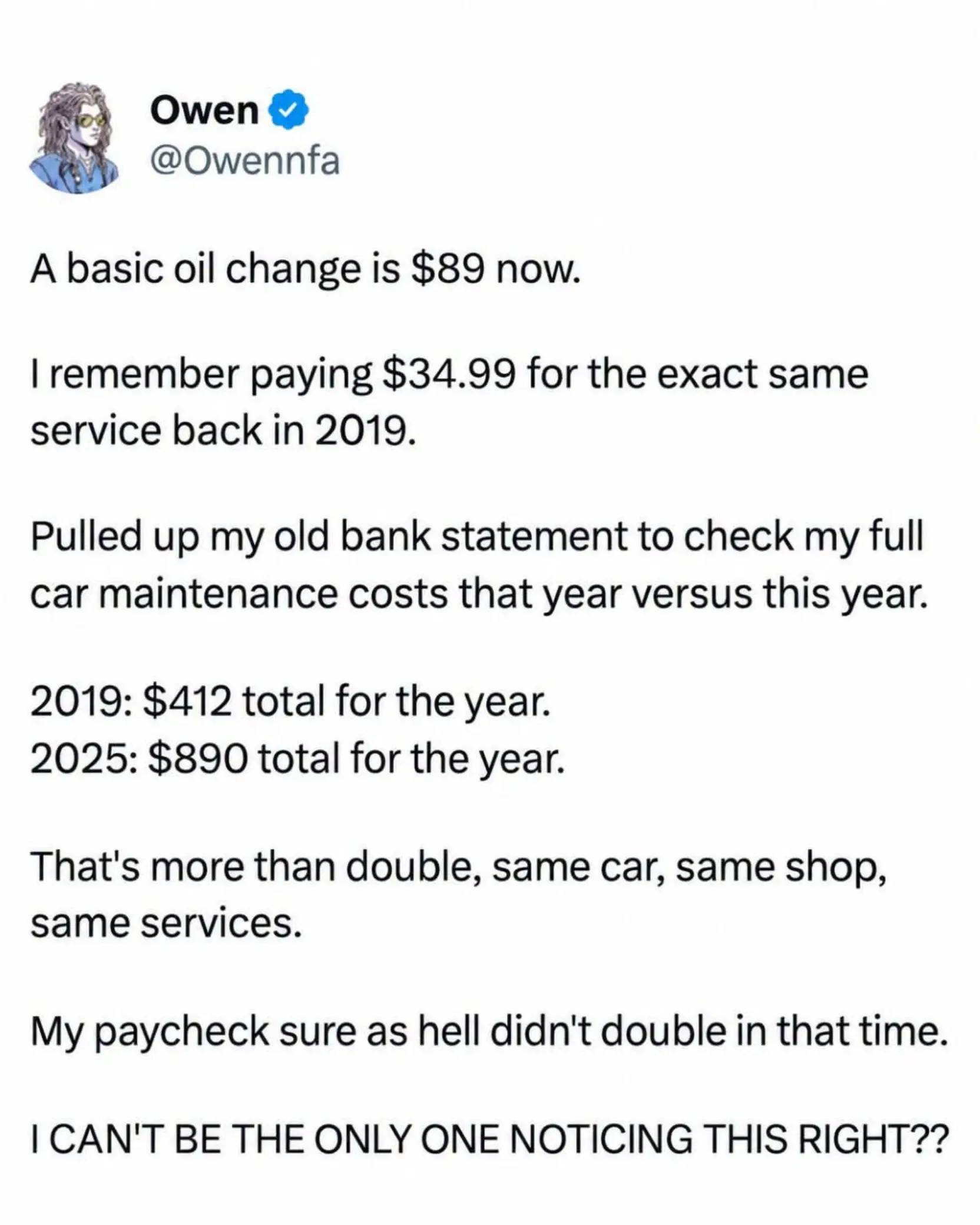 This highlights the difference between inflation and wage growth. Going from $34