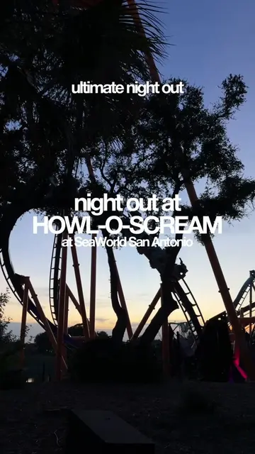 #ad Kicking off spooky season with an epic night out at @SeaWorld Texas Howl-O-S