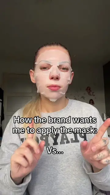 How the brand wants me to apply the mask: vs... How I actually apply the mask: #