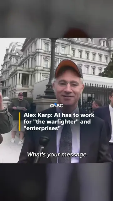 Alex Karp, CEO of #Palantir, told CNBC that AI has to work for "the warfighter" 