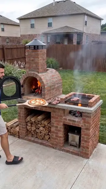 He Used A Plastic Drum To Build A Luxury Brick Pizza Oven!