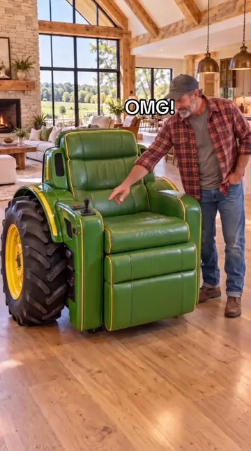 We tried out a tractor recliner! 🙌