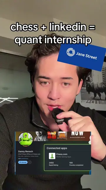 you can now use chess to break into quant. - - - #chess #linkedin #finance #quan