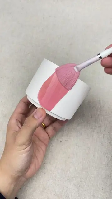 Cute! 🌸I guess you will like pink glaze!😻#potterytiktok #ceramics #painting #D
