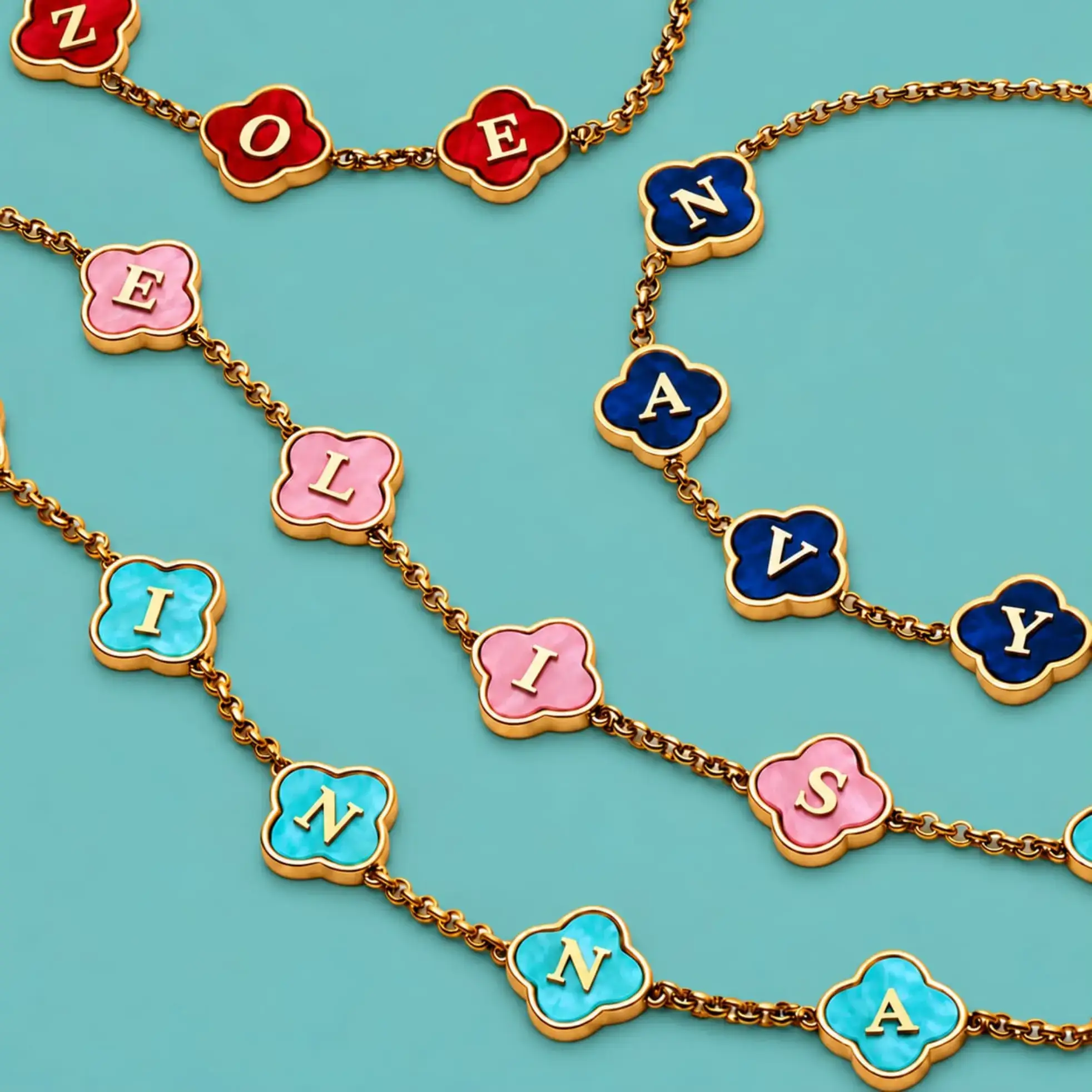 This one isn’t just pretty… it means something. #name #clover #colours #necklace