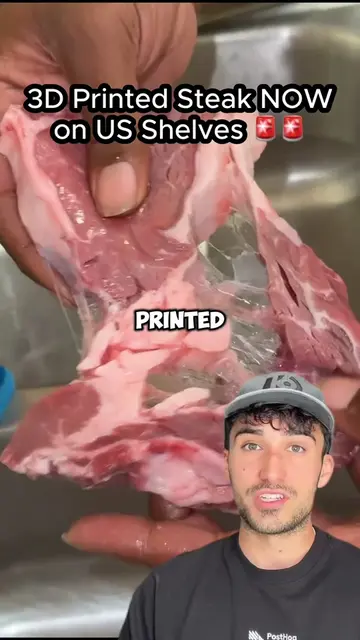 Can’t believe we have printed meat hitting the grocery store shelves #labgrownme