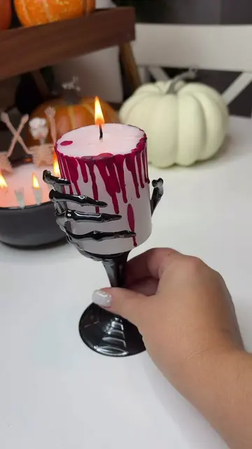 #DIY Halloween Candle 🕯️🎃 Happy Halloween 👻 #LifeHack #halloween #candle