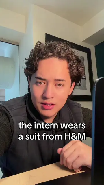 the intern wears a suit to work. - - - #internship #students #suits #loropiana #