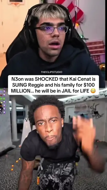 N3on was SHOCKED that Kai Cenat is  SUING Reggie and his family for $100 MILLION