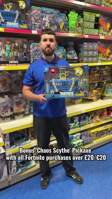 Bonus 'Chaos Scythe' Pickaxe  with all Fortnite purchases over £20/€20! 🎮  Avai