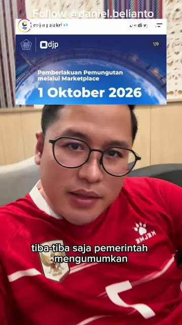 Resmi❗️  Pemerintah umumkan pemberlakuan pajak Seller Marketplace mulai 1 oktobe