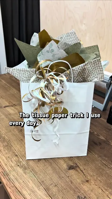 One little tissue paper trick that makes the whole bag look better. Save this on