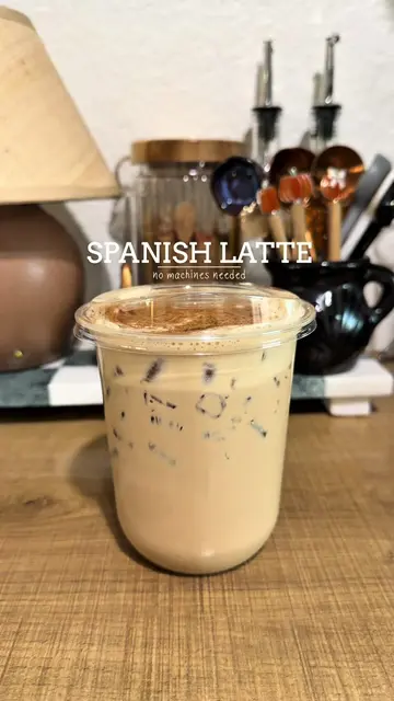 Iced Spanish latte * no machines or fancy syrups needed *  • 2 shots of espresso