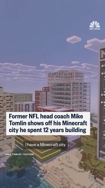 Former NFL head coach Mike Tomlin shows off his Minecraft city he spent 12 years