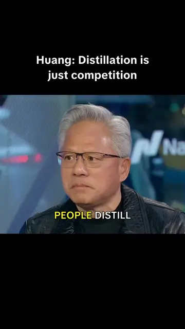 NVIDIA CEO Jensen Huang on CNBC says AI distillation is just competition — peopl