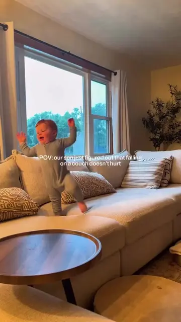 FOLLOW US for more 🤪 doing his own stunts like a toddler Tom Cruise 🎬💥🛋️  . 