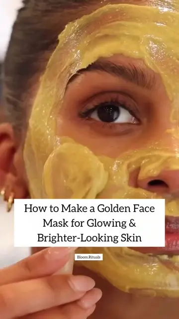 How to Make a Golden Face Mask for Glowing & Brighter-Looking Skin  #fyp #skinca