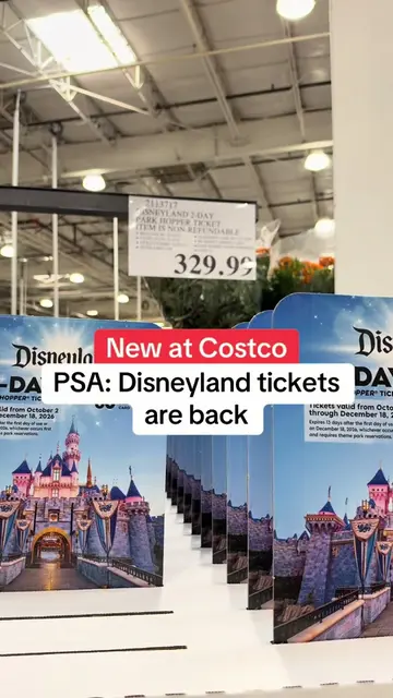Run because the Disneyland tickets are at Costco 🏰 The 2-day Park Hopper is bac