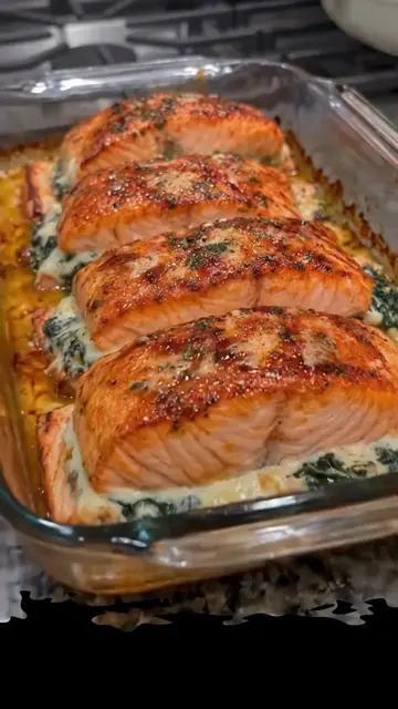 Brown Sugar Glazed Stuffed Salmon Sweet, savory, and creamy all at once, this st