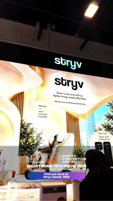 Meet Stryv 1-4 Oct at the show! Look good, feel good, breathe easy. ✨💆‍♀️ From 