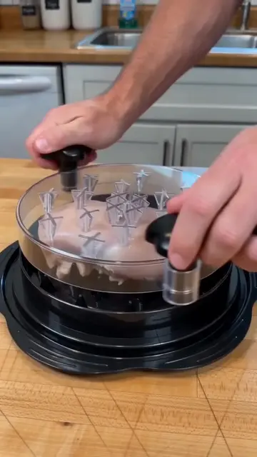 Why did I spend years shredding chicken with two forks? #chickenshredder #Kitche