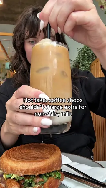 Hot take: coffee shops shouldn’t charge extra for non-dairy milk #vegan #plantba