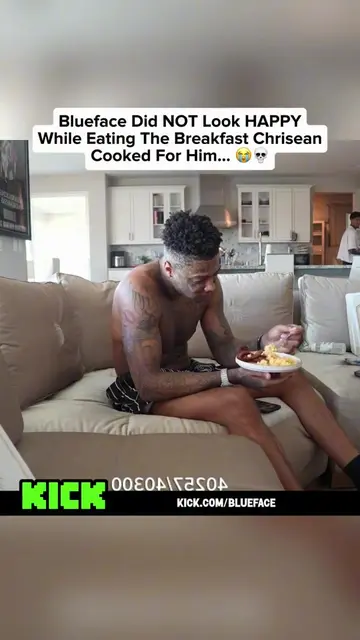 Blueface Did NOT Look HAPPY While Eating The BREAKFAST Chrisean Cooked For Him A