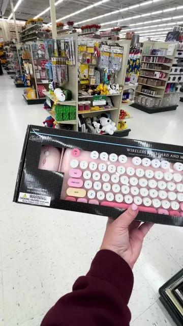 Pretty, girly, pink keyboard and desk shelf @Hobby Lobby #hobbylobby #pink #girl