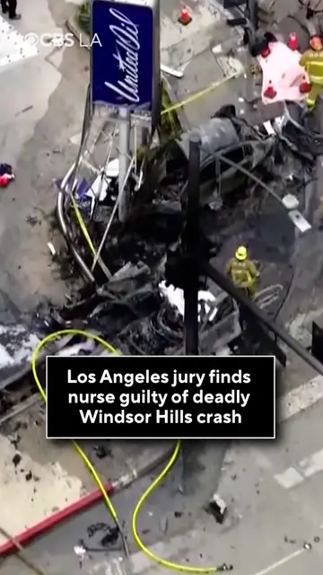 A jury found a nurse guilty in a fiery crash in Windsor Hills that killed six pe