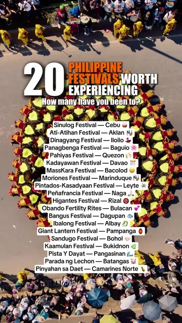 🇵🇭🎉 How many Philippine festivals have you experienced? Save this as your Phi
