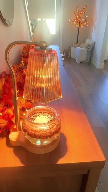 Grab your candle warmer, add your favorite coffee beans + a little pumpkin pie s