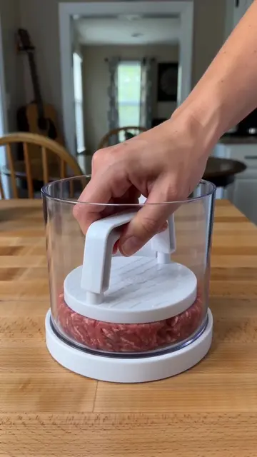 Making homemade burger patties has never been this easy  #burgerpress #hamburger