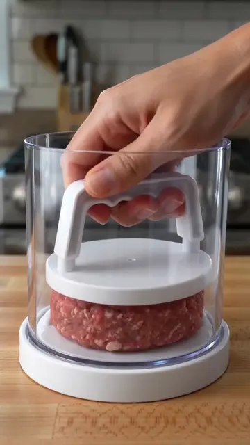 Making homemade burger patties has never been this easy  #burgerpress #hamburger