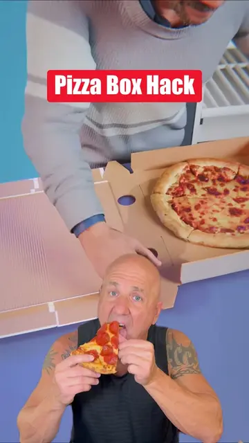 Leftover Pizza Box Hack 🍕 #fyp #viral