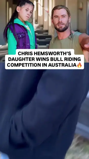 Chris Hemsworth’s daughter India won an Australian bull riding competition‼️🔥 H
