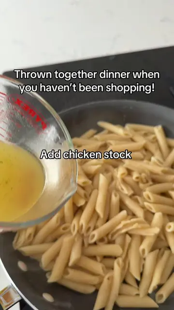 When the fridge and cupboards are almost empty so you just throw a meal together